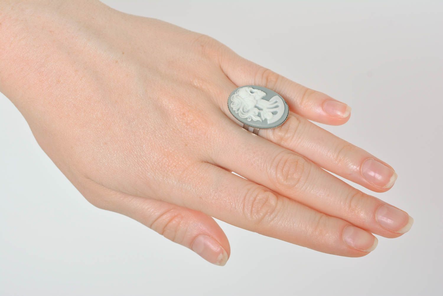 Перстень ручной работы украшение из полимерной глины кольцо из полимерной глины  фото 3