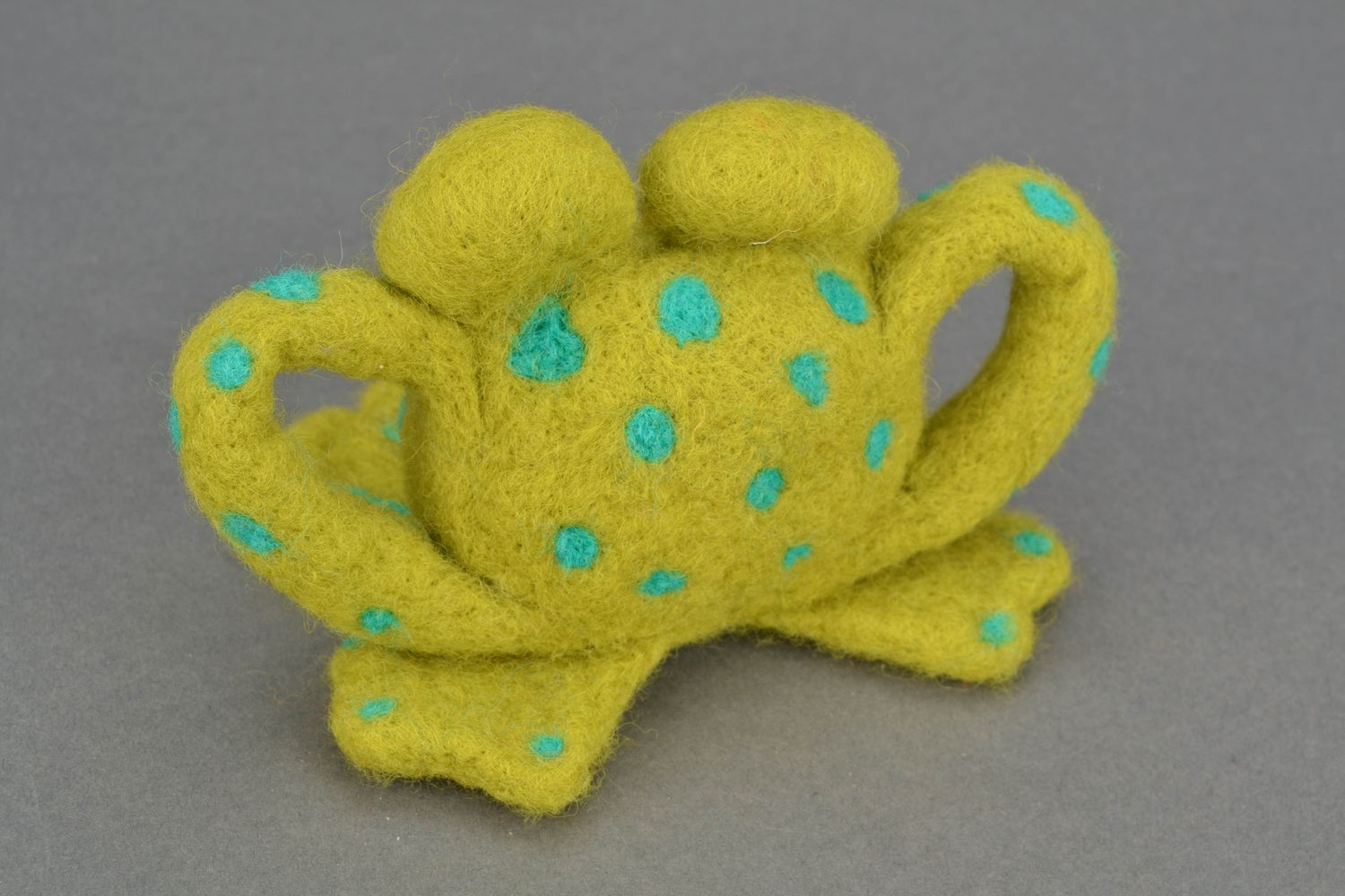 Handmade felt toy Frog photo 4