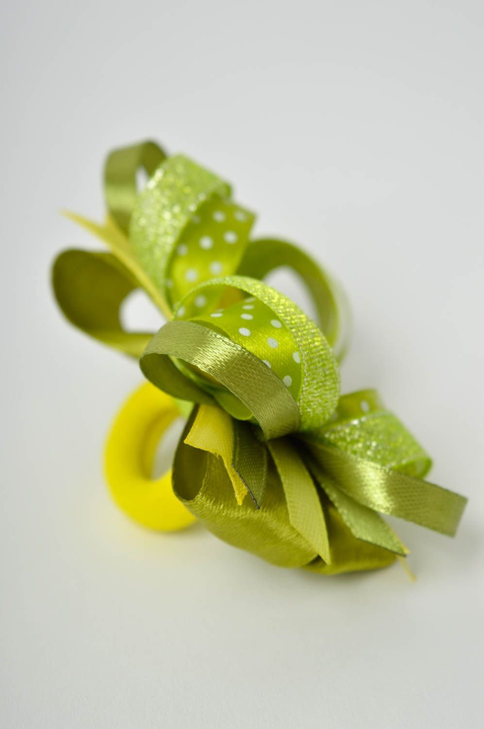 Goma de pelo hecha a mano regalo original accesorio para el cabello verde foto 4