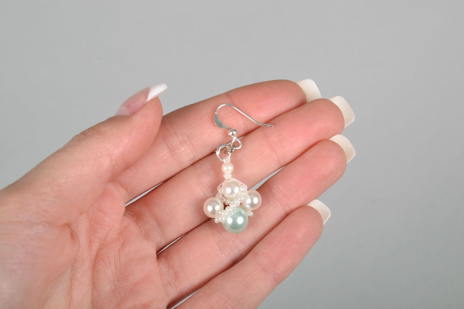 Earrings with beads photo 4