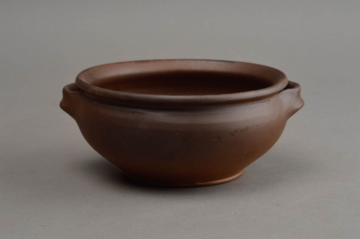 Sopera de cerámica hecha a mano cuenco para sopa vajilla original de barro foto 2