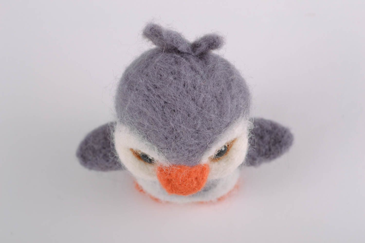 Figurine en laine feutrée faite main décoration pour maison Pingouin mignon photo 3