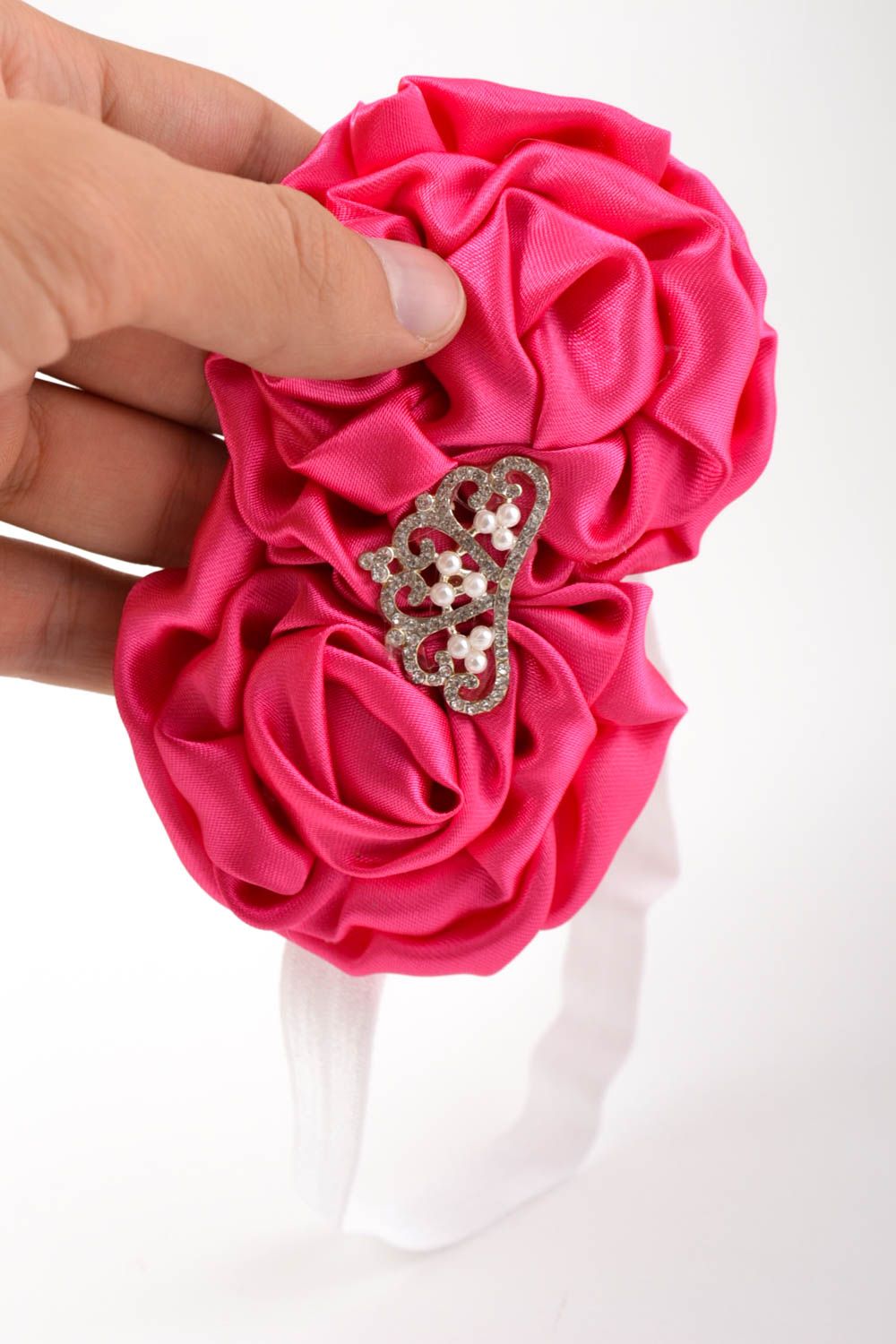 Handgemachter Schmuck Haarband rosa Accessoire für Haare Damen Accessoire  foto 4