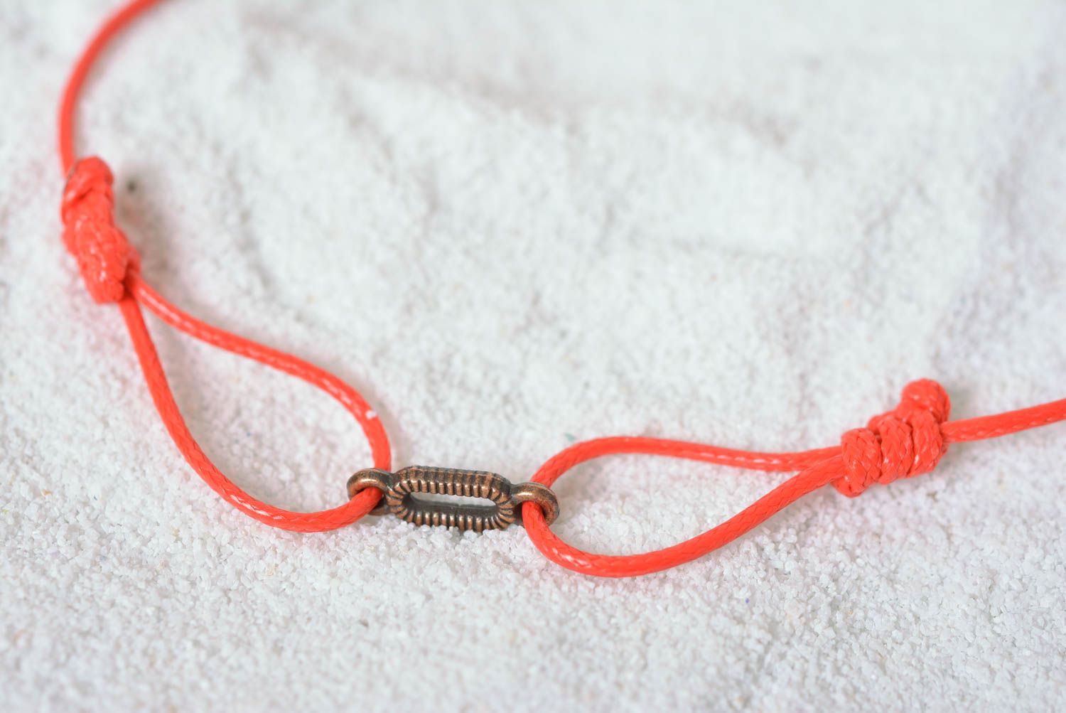 Bracelet cordon rouge Bijou fait main fin original avec soleil Cadeau femme photo 4