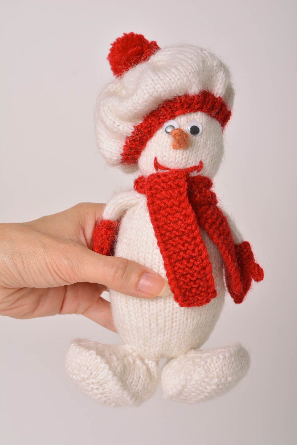 Peluche bonhomme faite main Jouet enfant Cadeau original laine tricot crochet photo 3