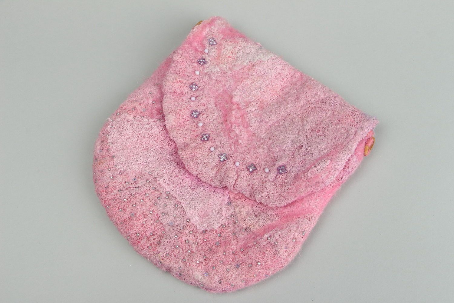 Rosa Tasche aus Wolle Zärtlichkeit foto 2