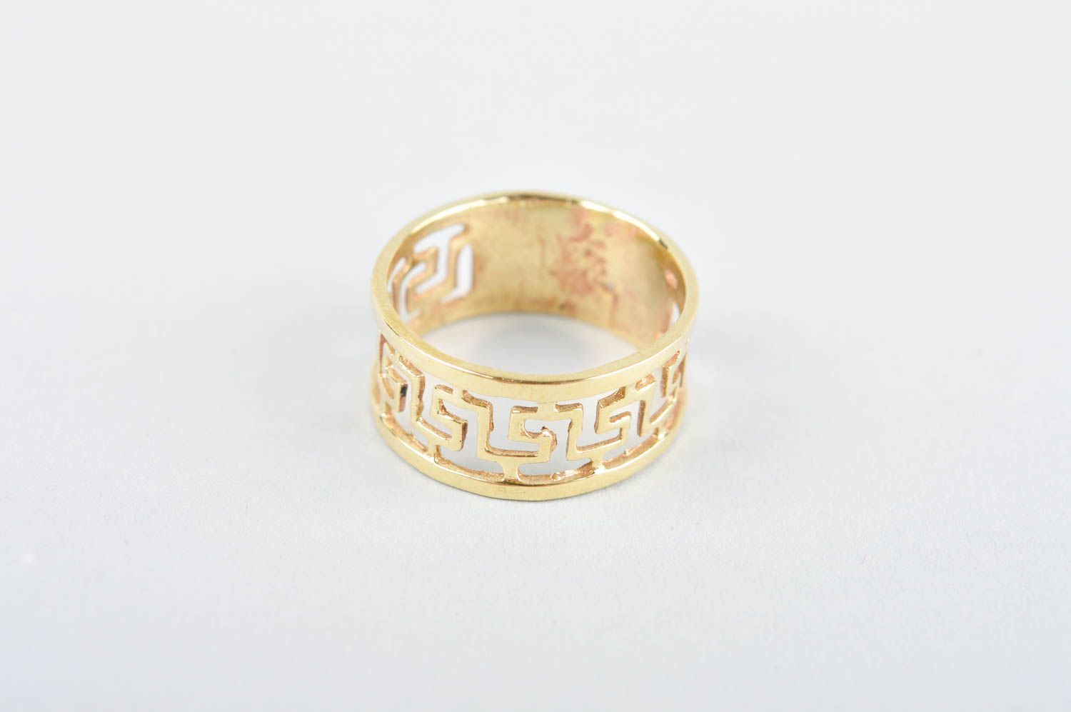 Украшение из металла кольцо ручной работы модное кольцо из латуни изящное фото 2