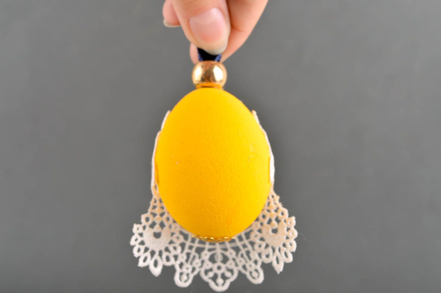 Handmade decorative egg holiday Easter hanging stylish decoration for home photo 4