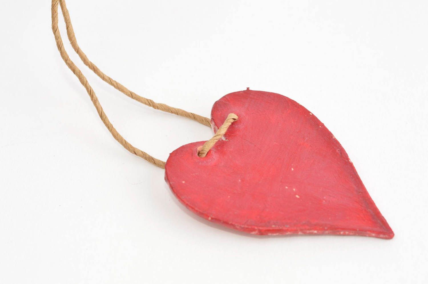 Coeur à suspendre fait main Suspension décorative à carreaux Objet à suspendre photo 4