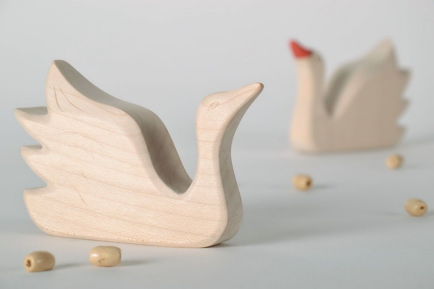Swan made from maple wood photo 1