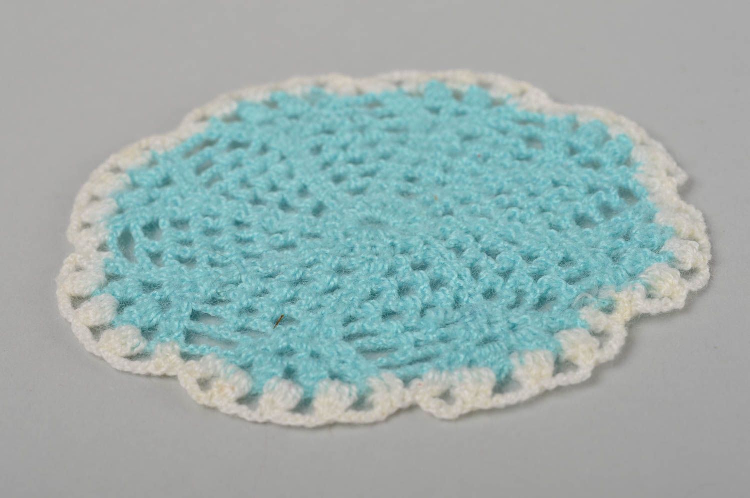 Handmade openwork napkin crocheted table napkin home decor decorative use only photo 2