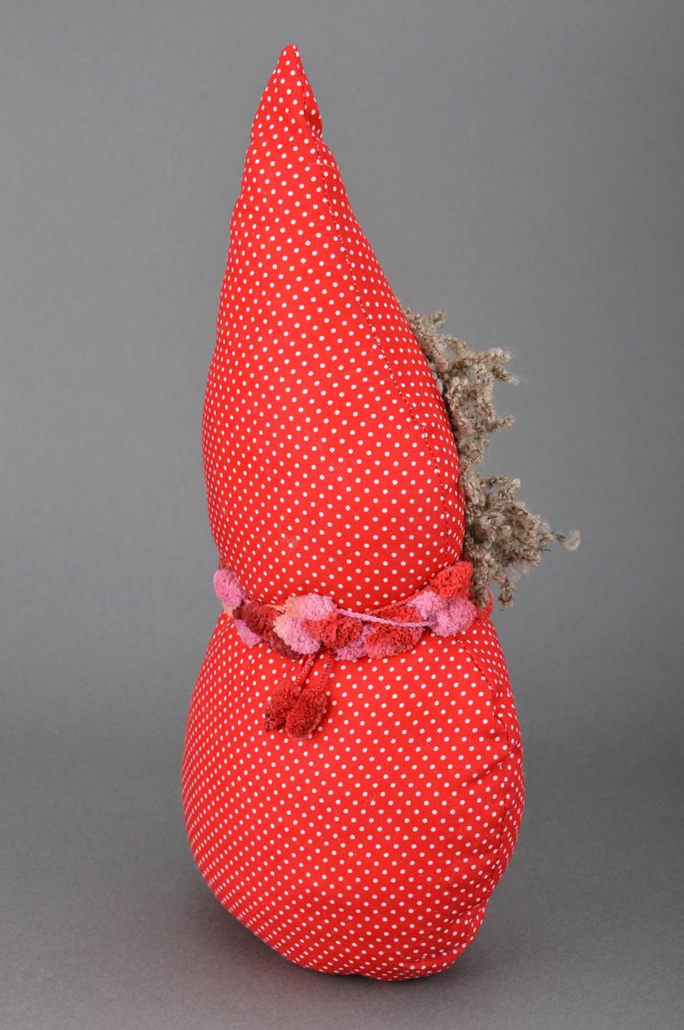 Poupée faite main Jouet pour enfant Déco chambre fille rouge douce en coton photo 3