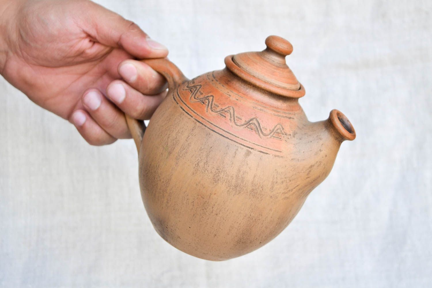 Clay handmade teapot lovely ceramic ware beautiful designer home decor photo 2