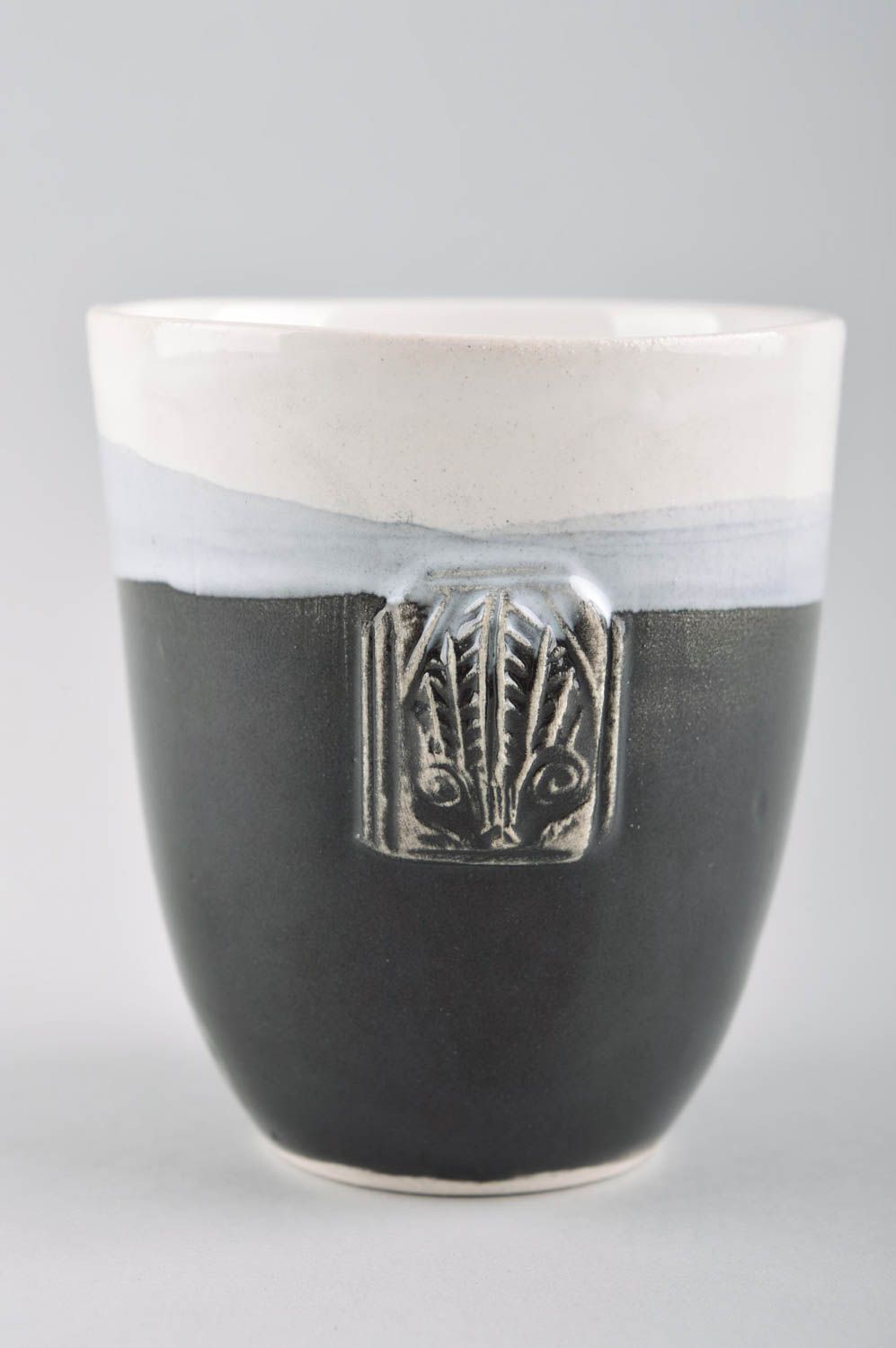 Handmade schöne Teetasse Keramik Tasse originelles nützliches Designer Geschirr foto 2
