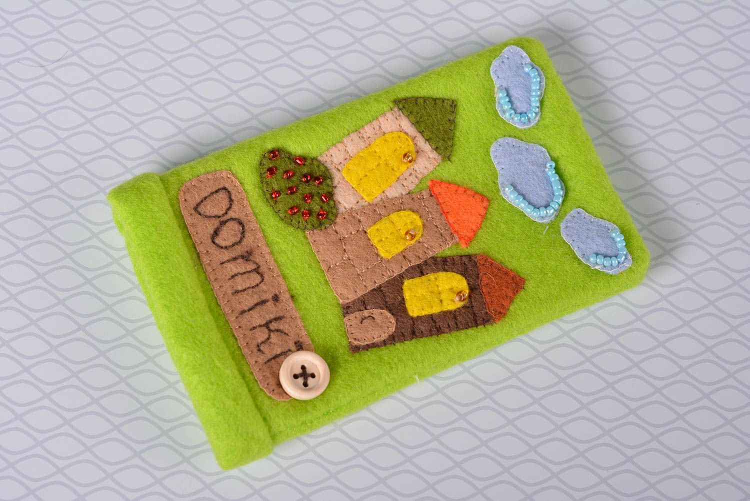 Unusual handmade textile gadget case cell phone case design gift ideas photo 1
