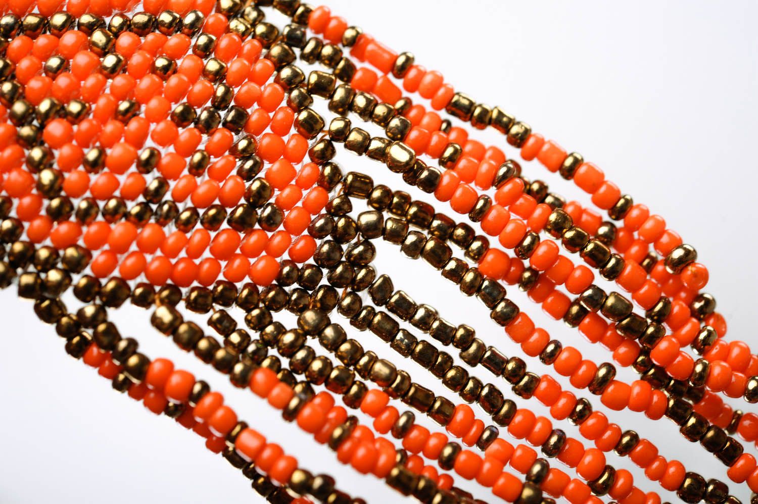Orecchini di perline fatti a mano lunghi accessorio originale bello da donna
 foto 3