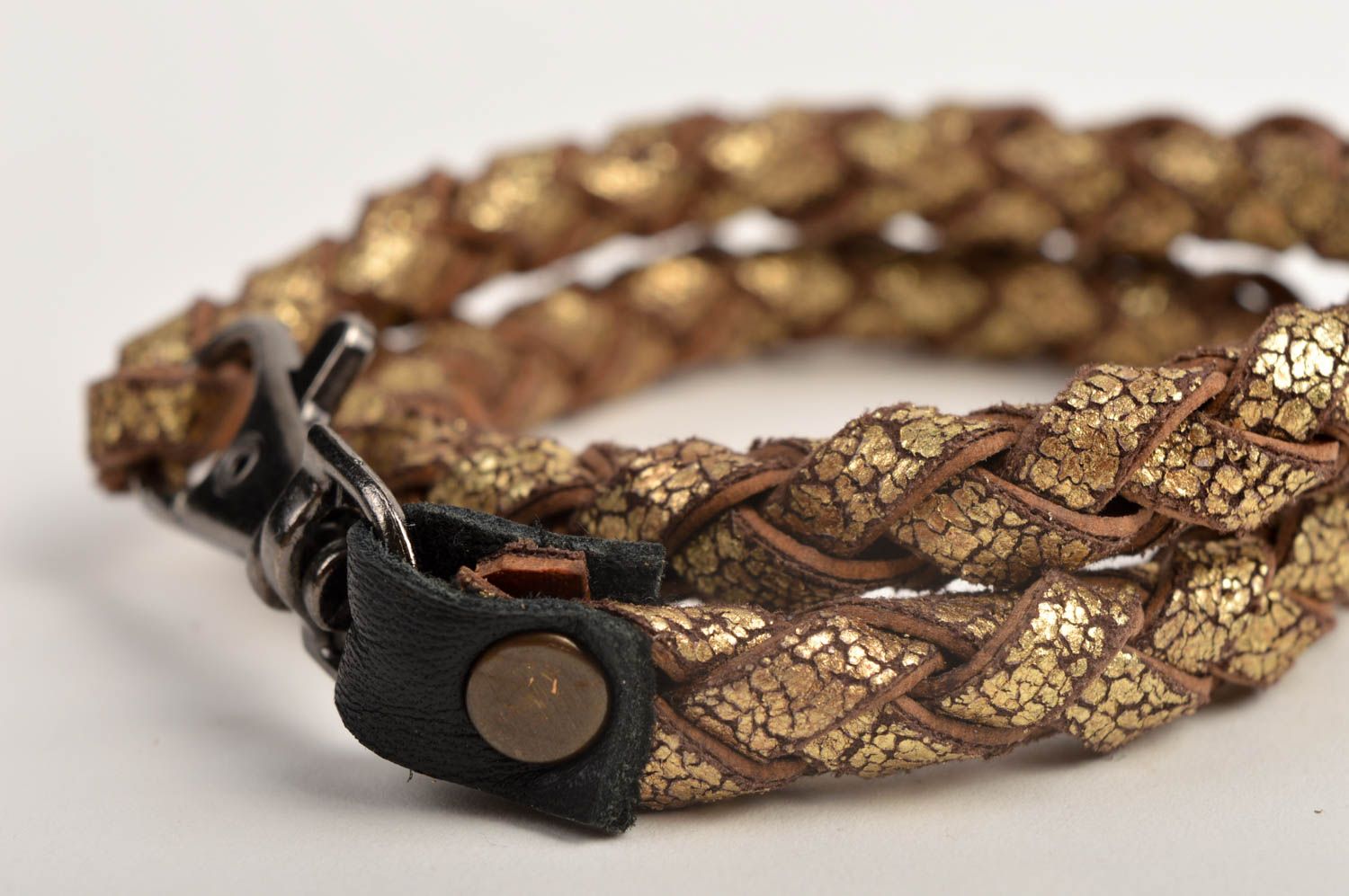 Handmade bracelet leather accessory unusual gift for girls women bracelet photo 4