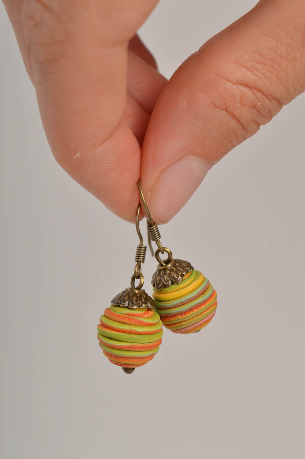 Stylish handmade plastic earrings costume jewelry beautiful jewellery gift ideas photo 1