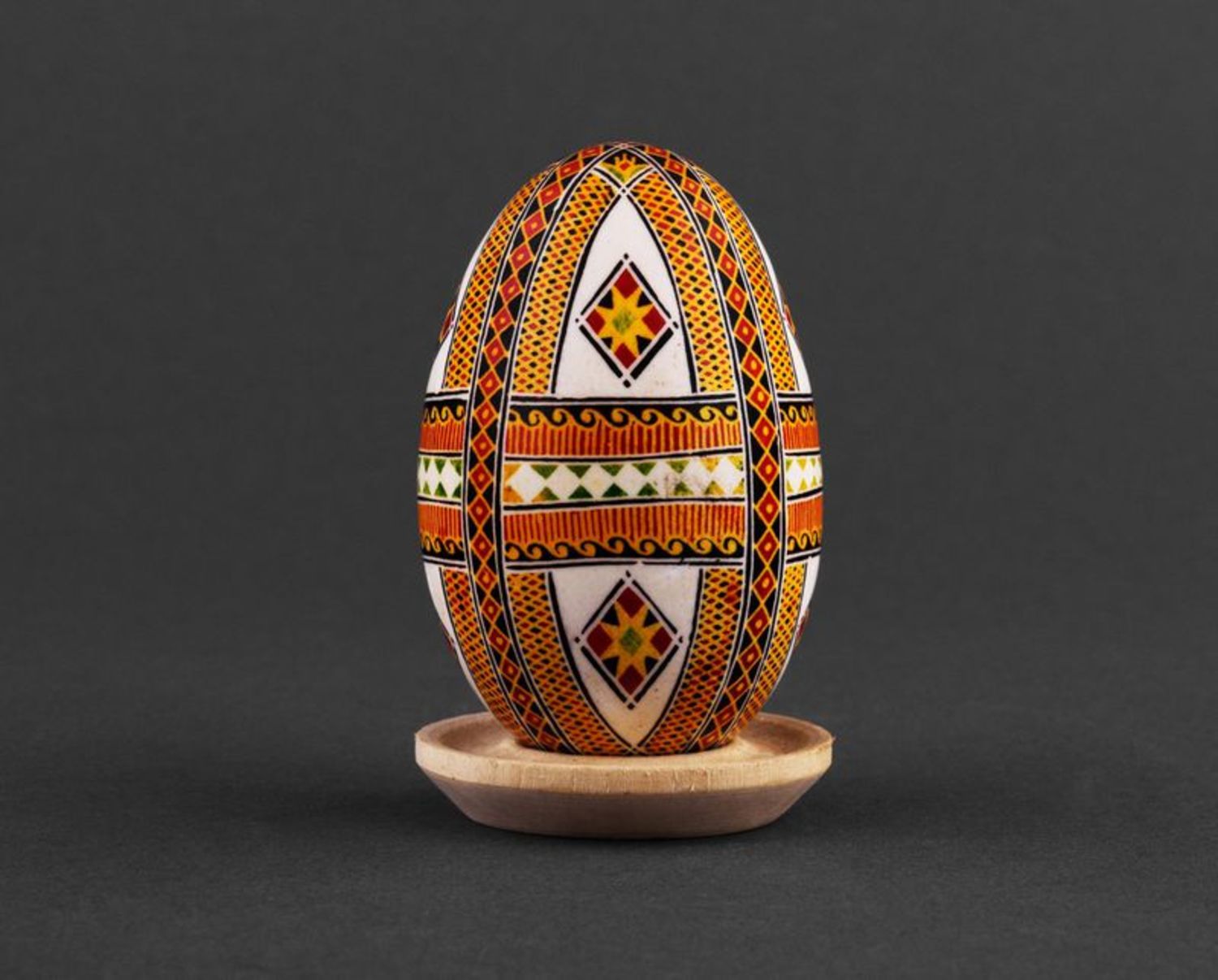 Goose Easter egg with ornament photo 1