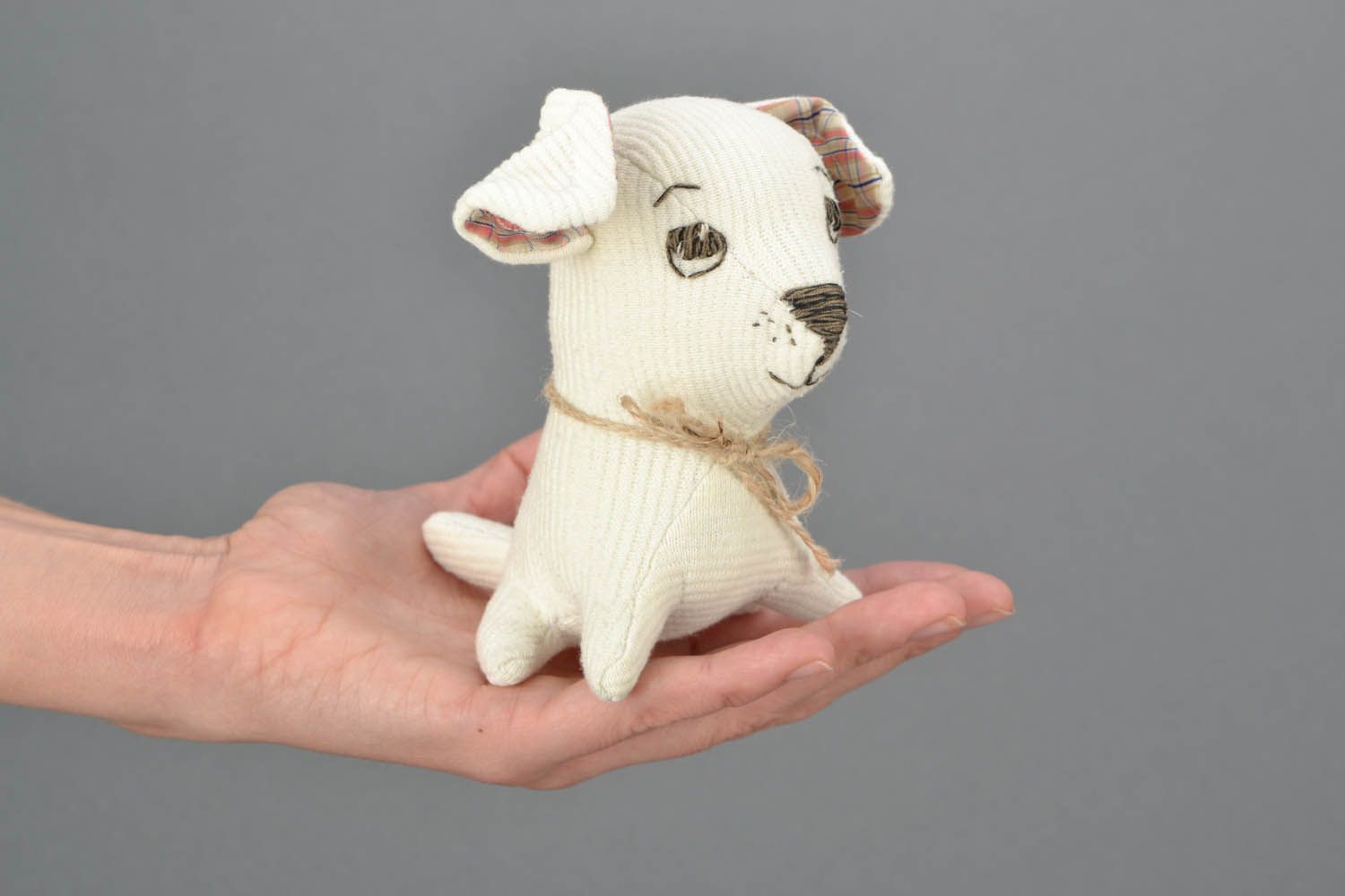 Brinquedo macio feito de algodão cachorro foto 2