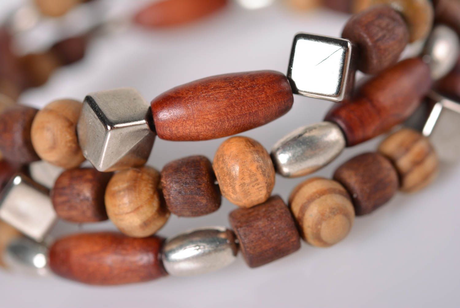 Handmade bracelet wooden jewelry bead bracelet women accessories gifts for girl photo 3