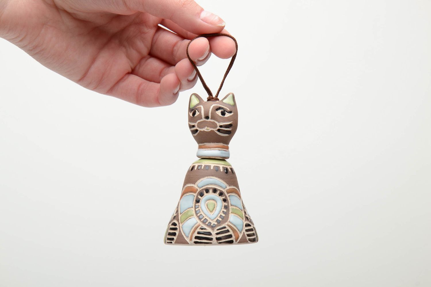 Ceramic bell in the shape of cat photo 5