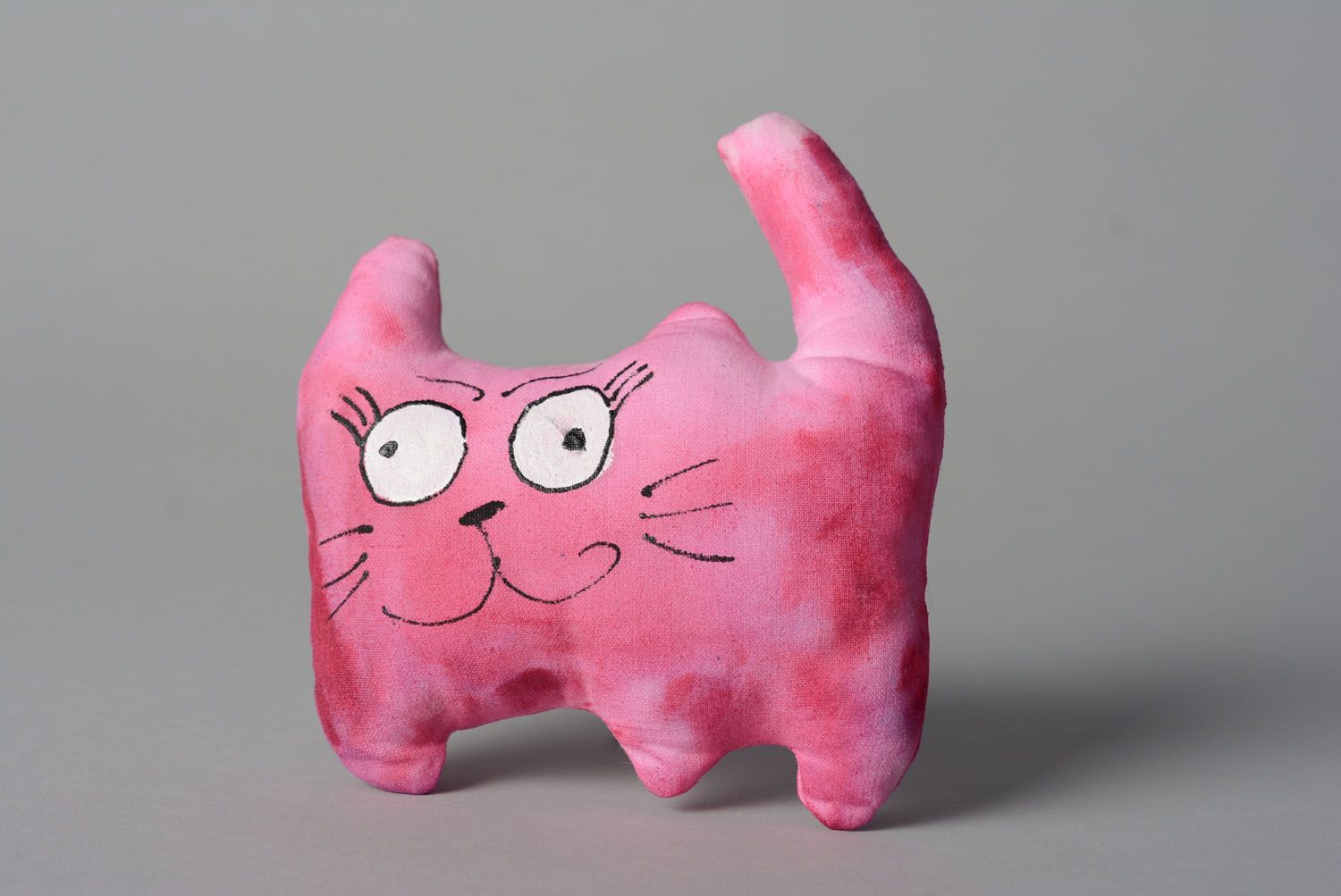 Fabric toy in the shape of cat photo 1