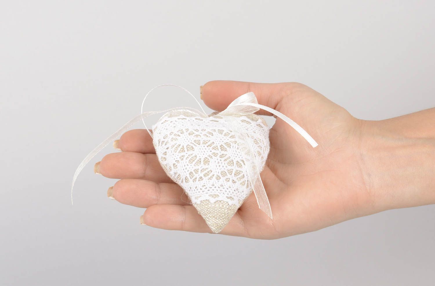 Plüsch Herz handmade Deko aus Naturmaterialien originell romantische Geschenke foto 4