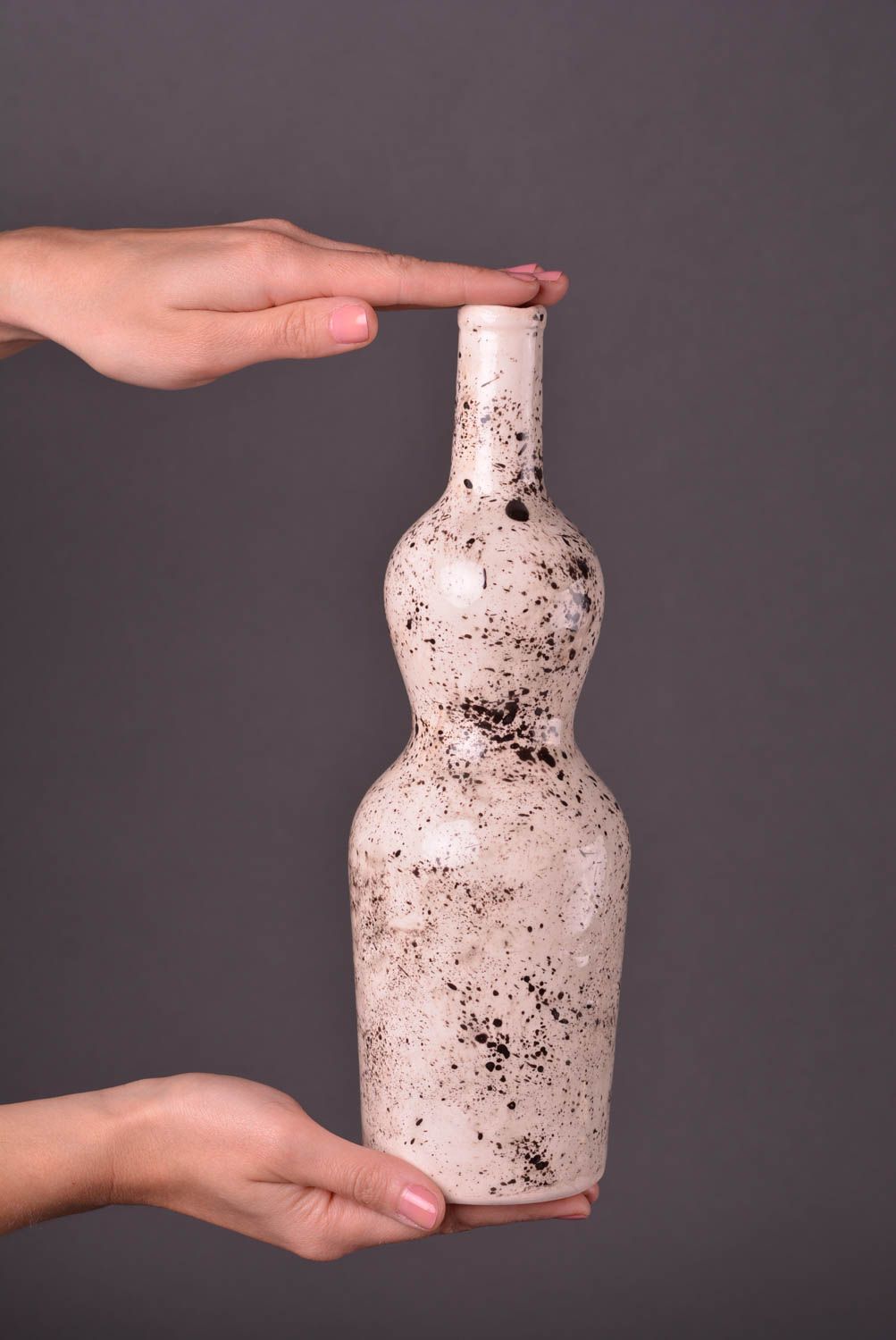 Посуда ручной работы глиняная бутылка оригинальная керамическая бутылка фото 2
