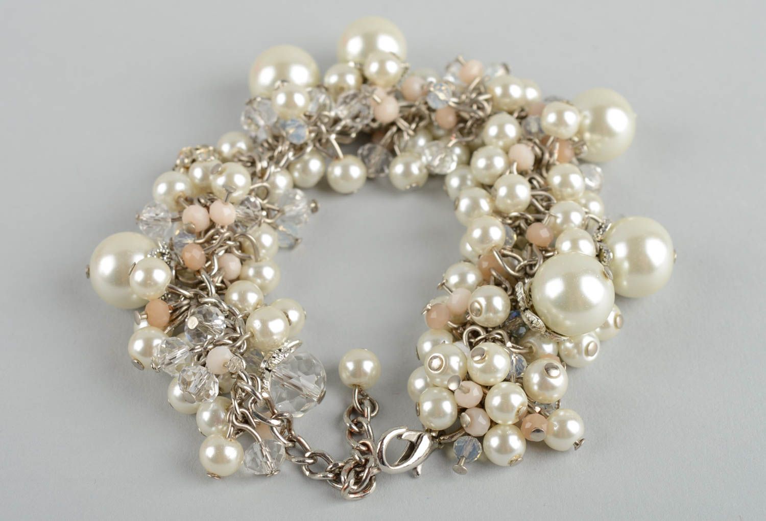 Bracelet en perles artificielles Bijoux fait main Accessoire femme original photo 3