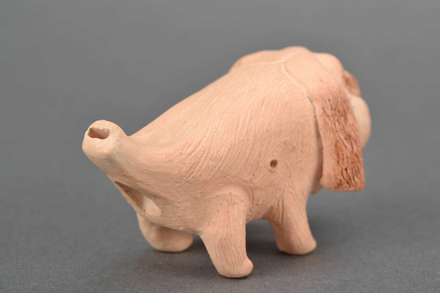 Clay penny whistle Dog photo 5