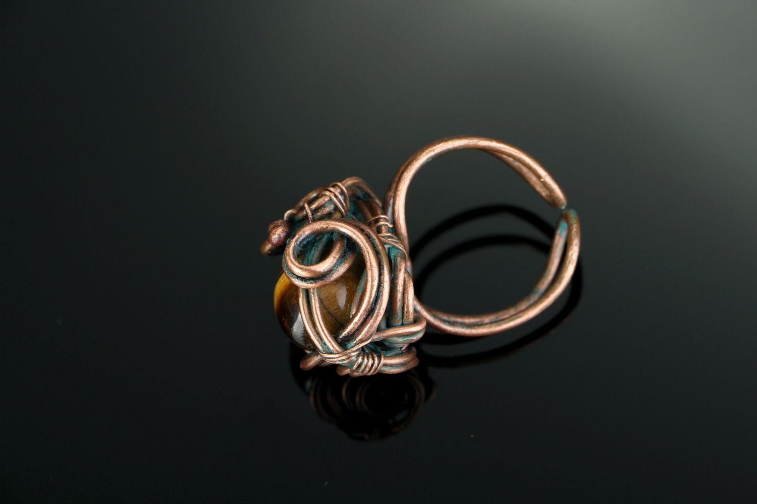 Copper ring in the wire wrap technique photo 3