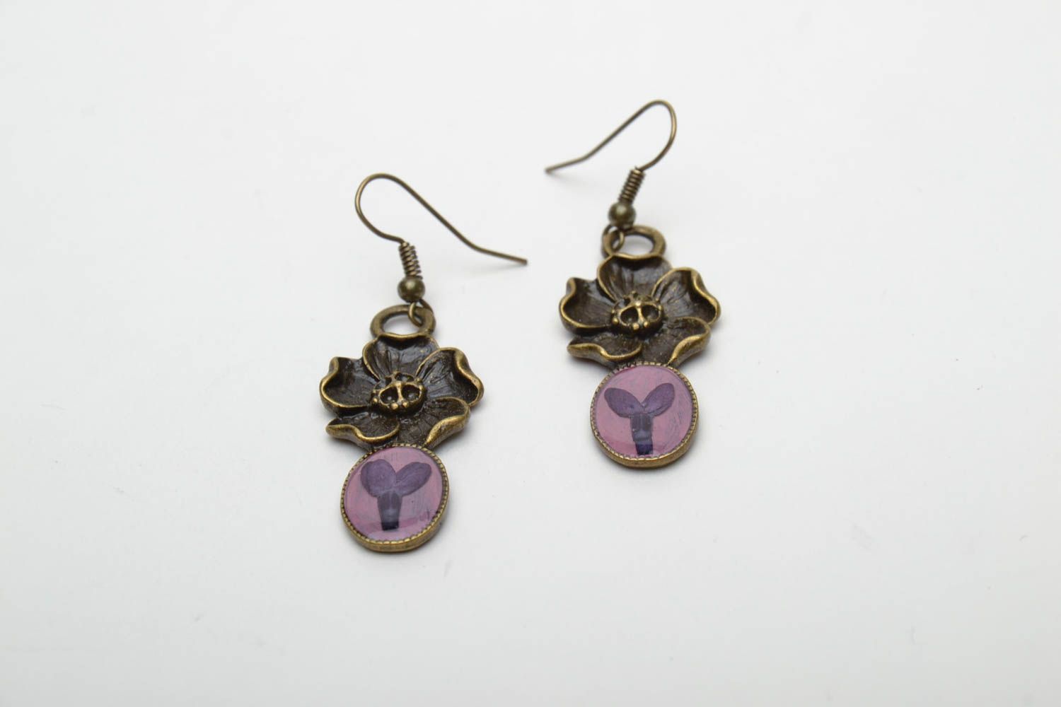Earrings with real flowers photo 3