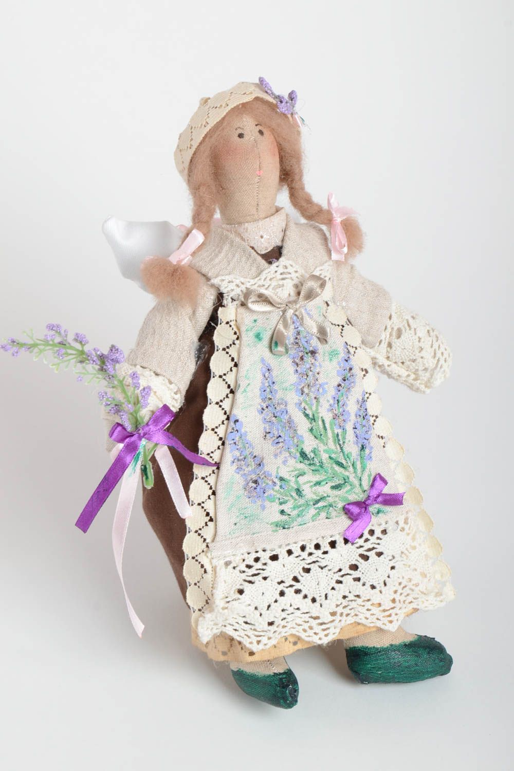 Muñeca de trapo hecha a mano inusual juguete para niñas regalo personalizado foto 2