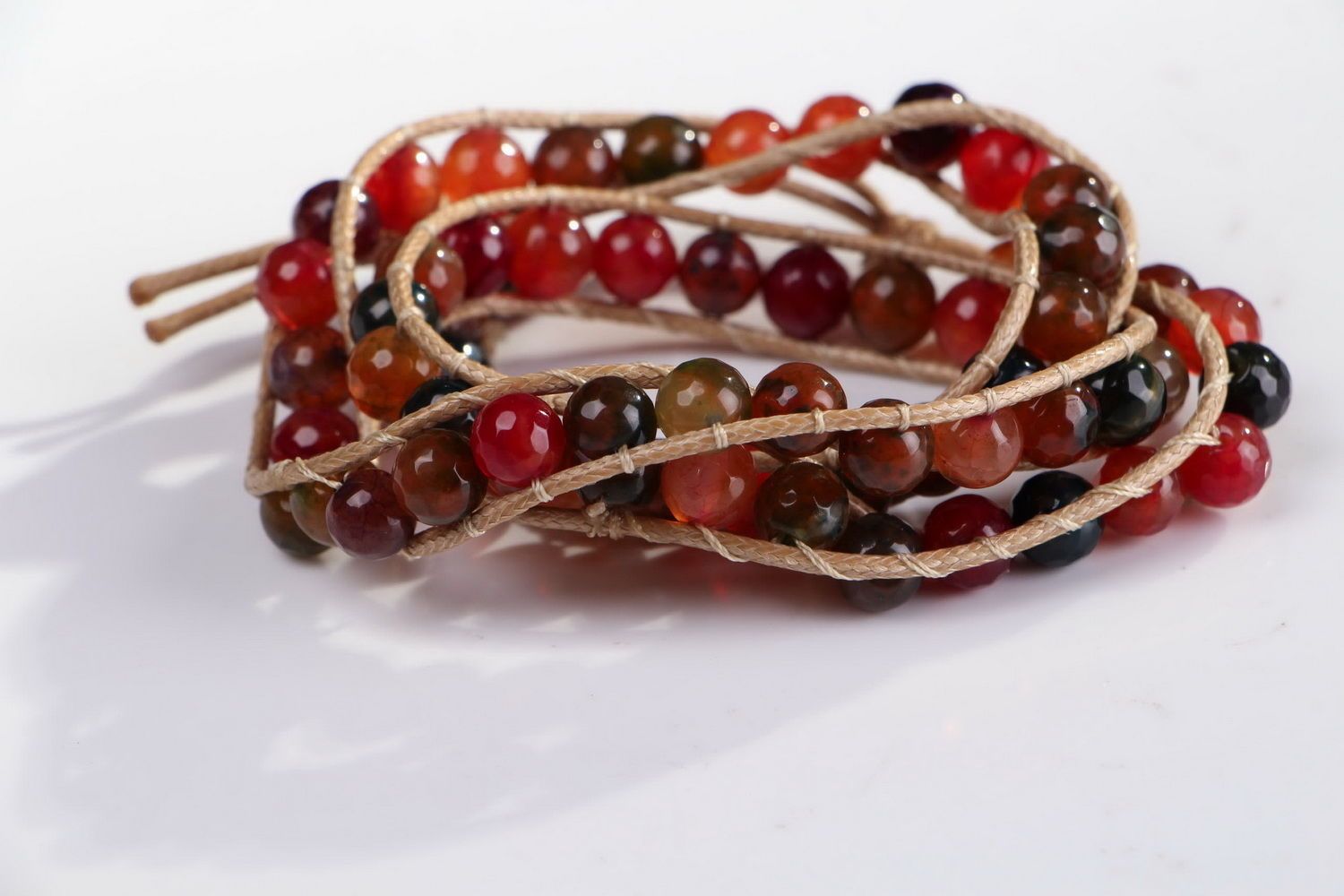 Bracelet made of faceted agate photo 4