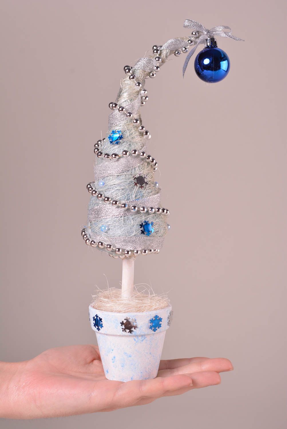 Árbol de Navidad original hecho a mano decoración de interior regalo artesanal foto 2