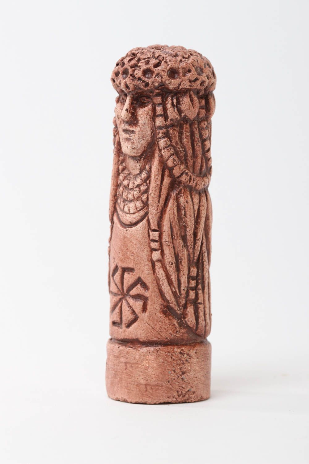 Figura de arcilla hecha a mano decoración de interior amuleto de casa eslavo foto 2