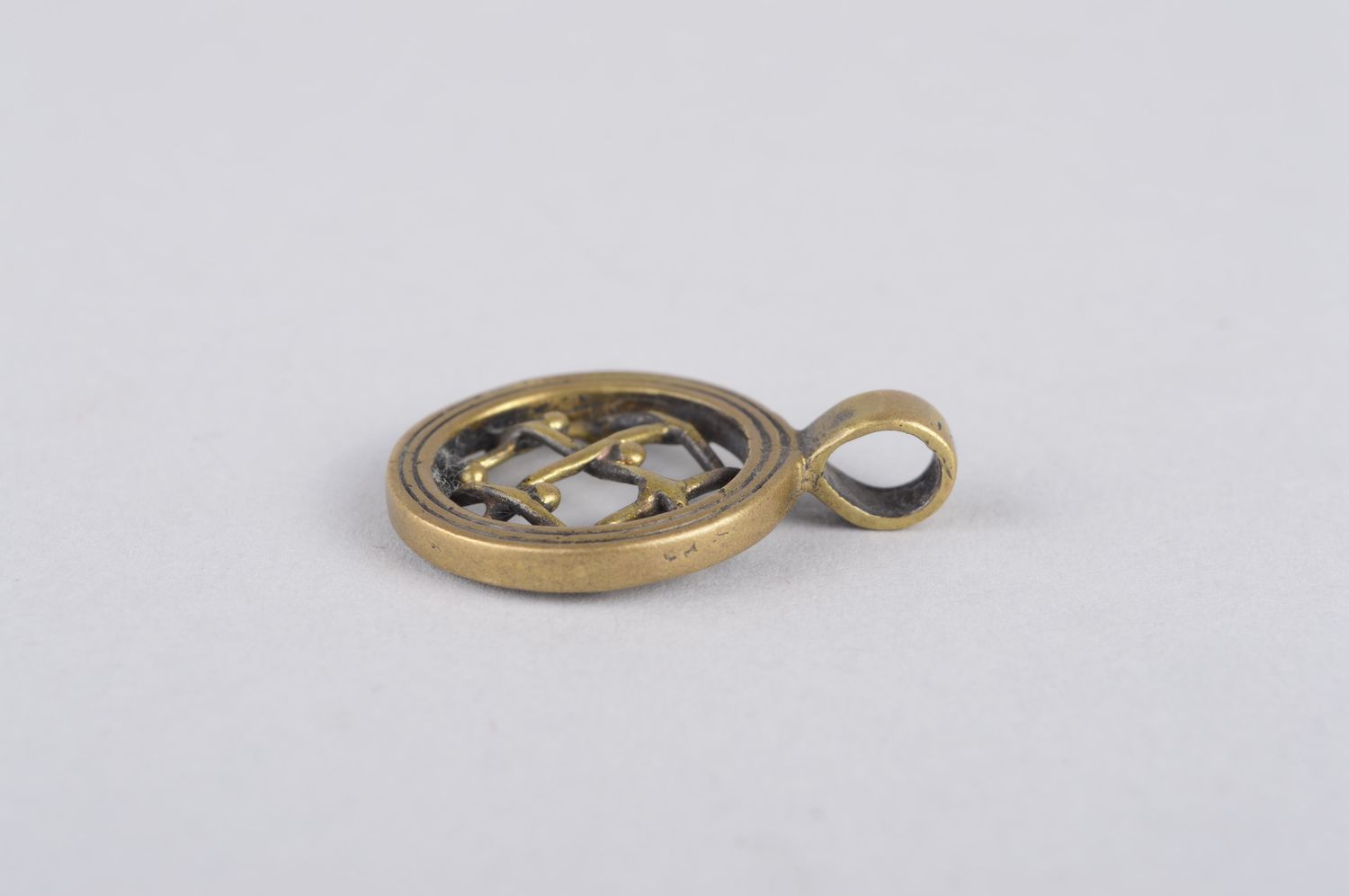 Handmade unusual bronze pendant designer beautiful pendant metal accessory photo 4