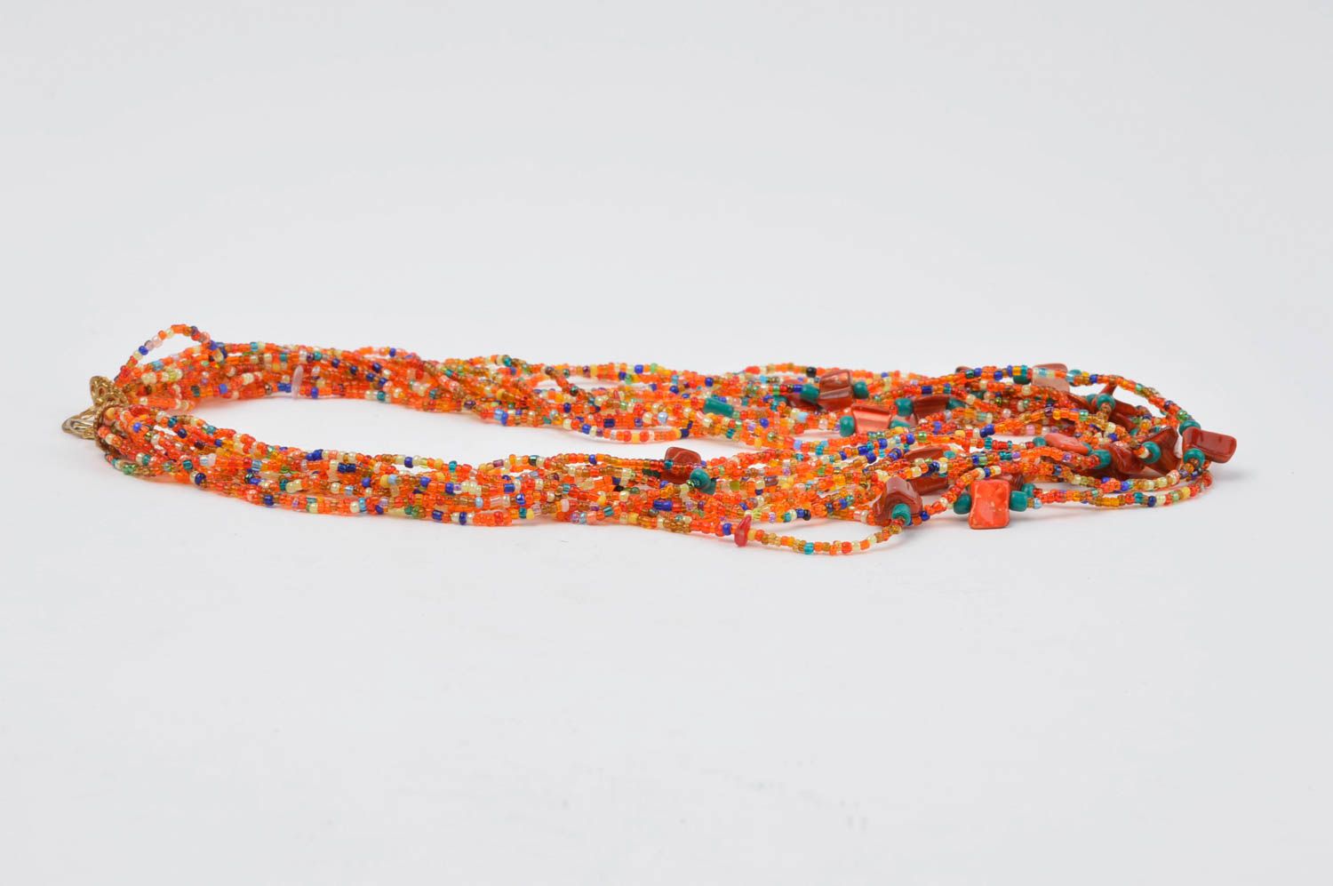Collar de colores hecho a mano bisuteria de abalorios accesorio para mujer  foto 2