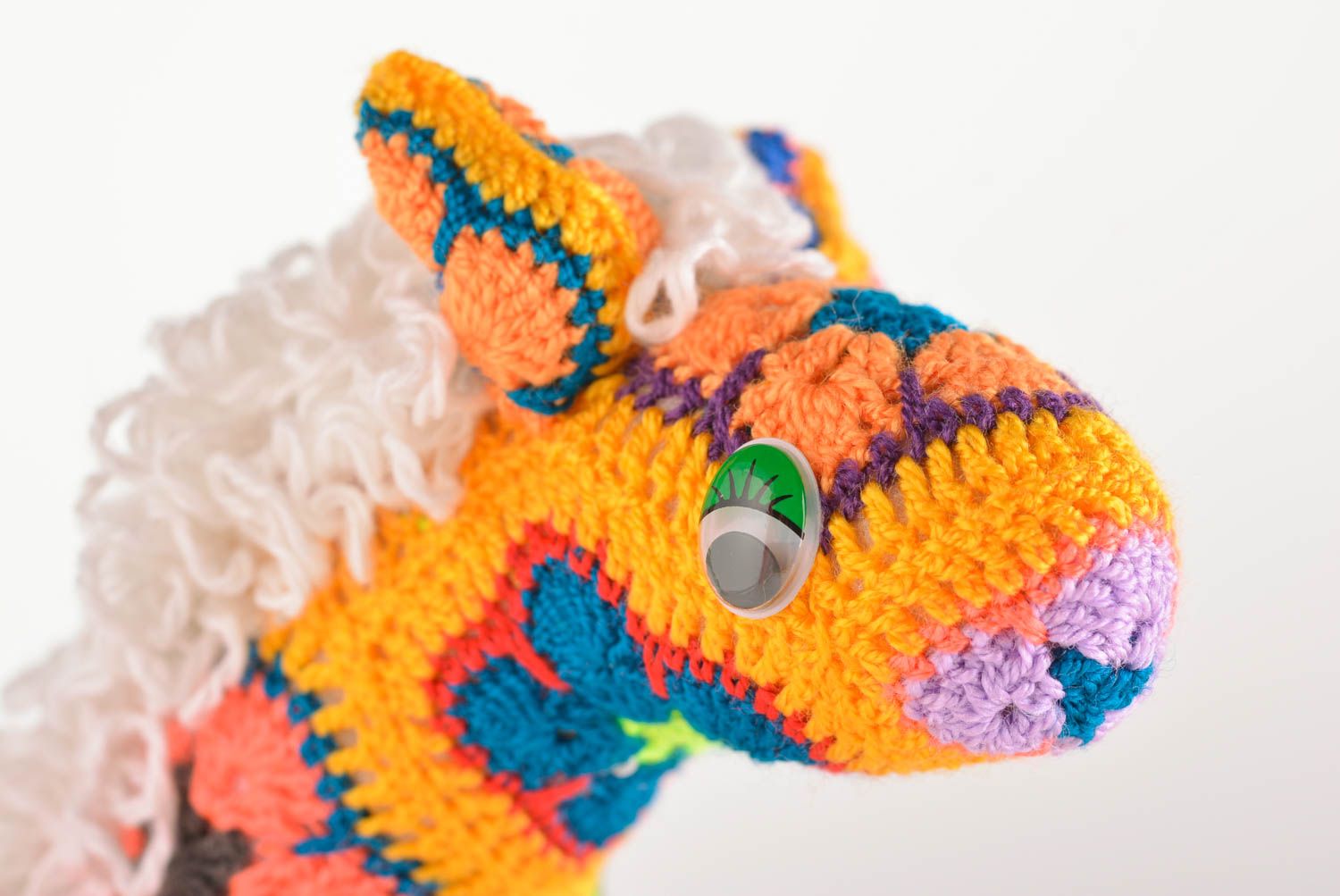 Unusual handmade crochet toy textile soft toy stuffed toy nursery design photo 2