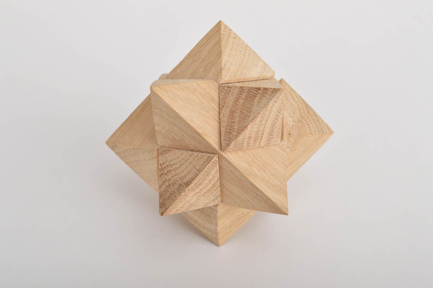 Игрушка ручной работы деревянный кубик игрушка из дерева от 3 лет Звезда фото 3