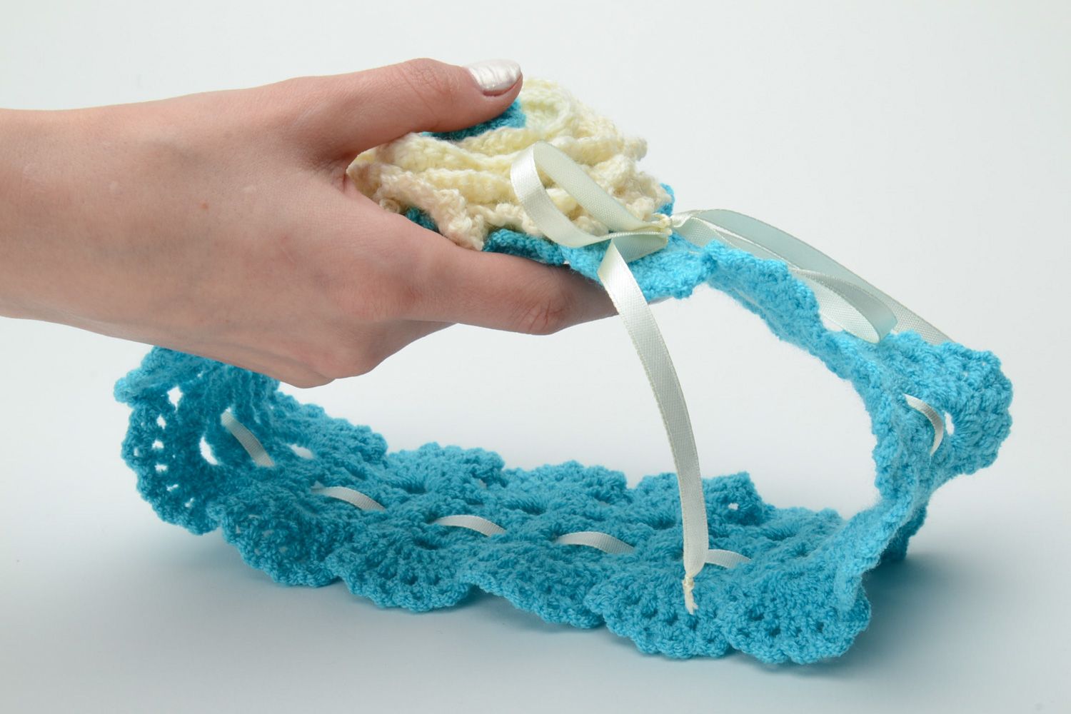 Handmade crochet children's headband photo 5
