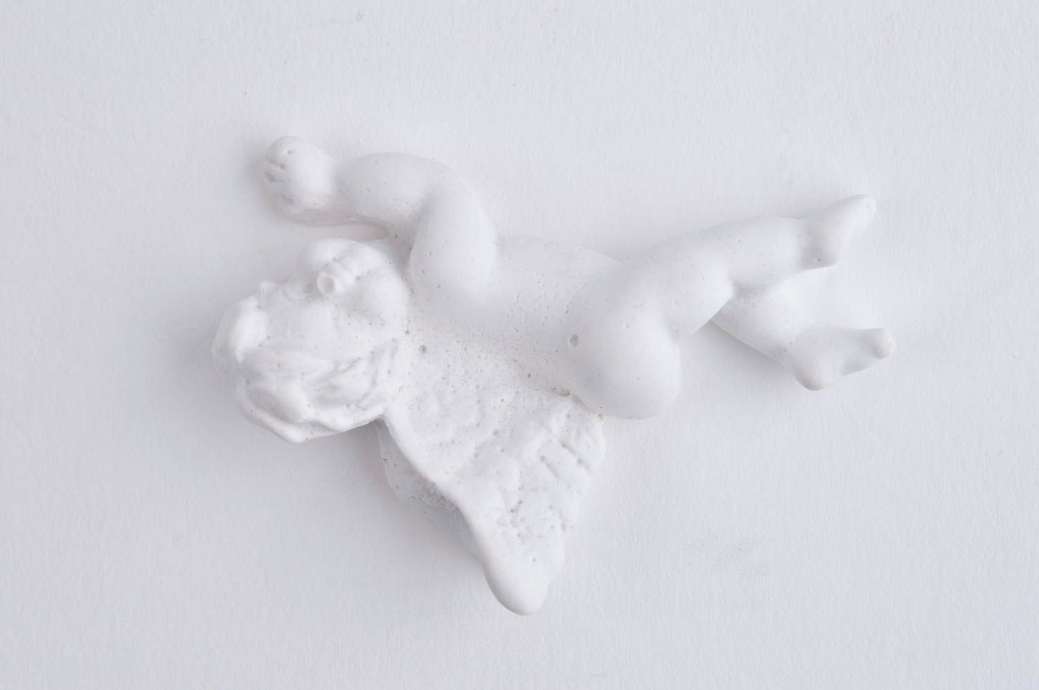 Figurine à peindre Ange décoratif fait main blanc en plâtre Déco maison photo 3