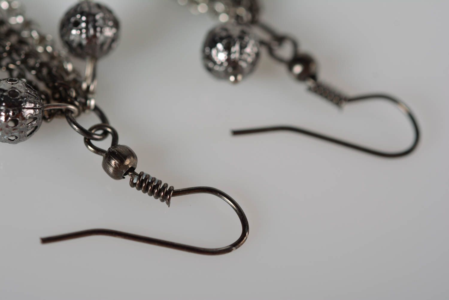 Boucles d'oreilles pendantes Bijou fait main chaînes cristal Cadeau femme photo 5