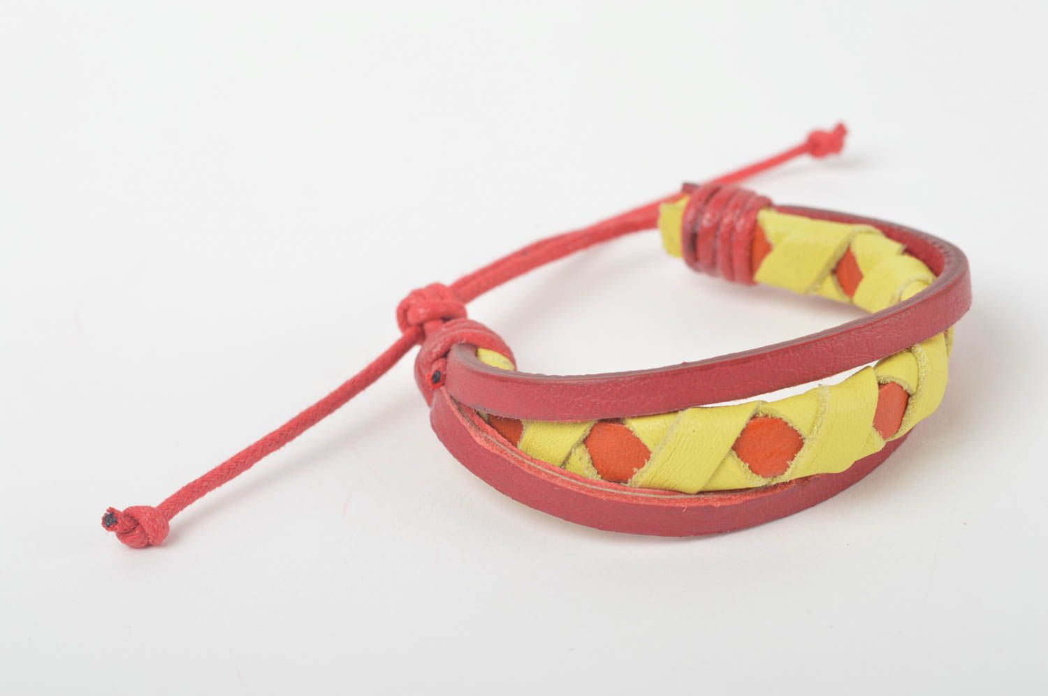 Leather wrap bracelet for women handmade jewellery designer accessories  photo 2