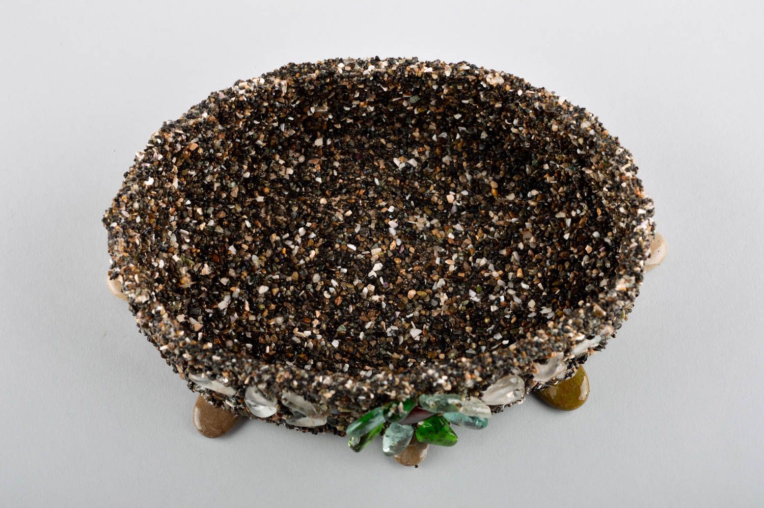 Handmade oval jewelry box unusual decorative table box beautiful marine present photo 5
