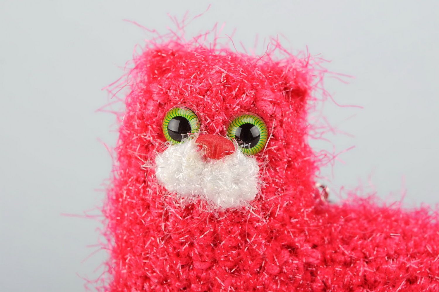 Chaveiro de crochê Gato-de-rosa foto 5