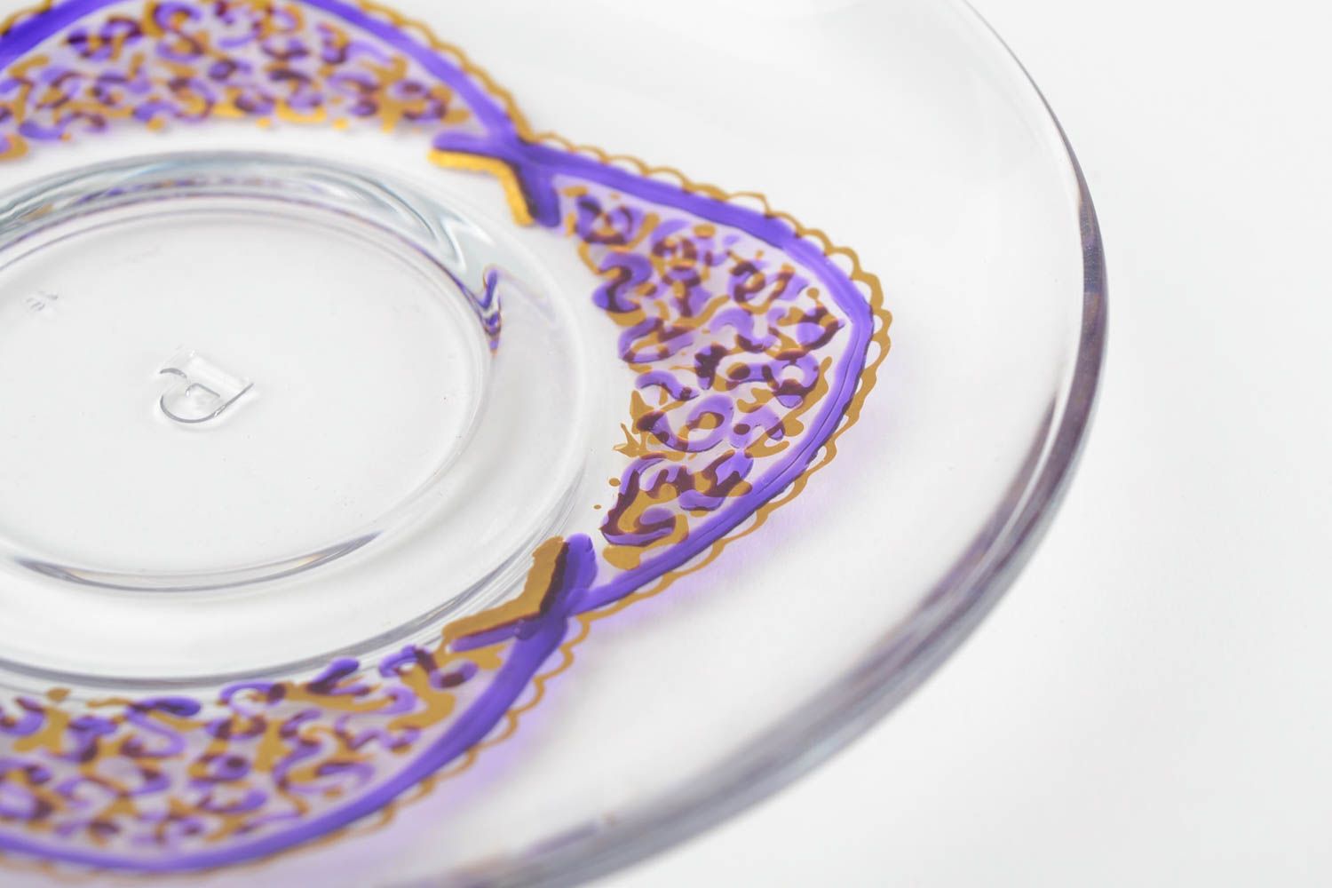 Handmade saucer stained glass saucer glass tableware interior decor ideas photo 5