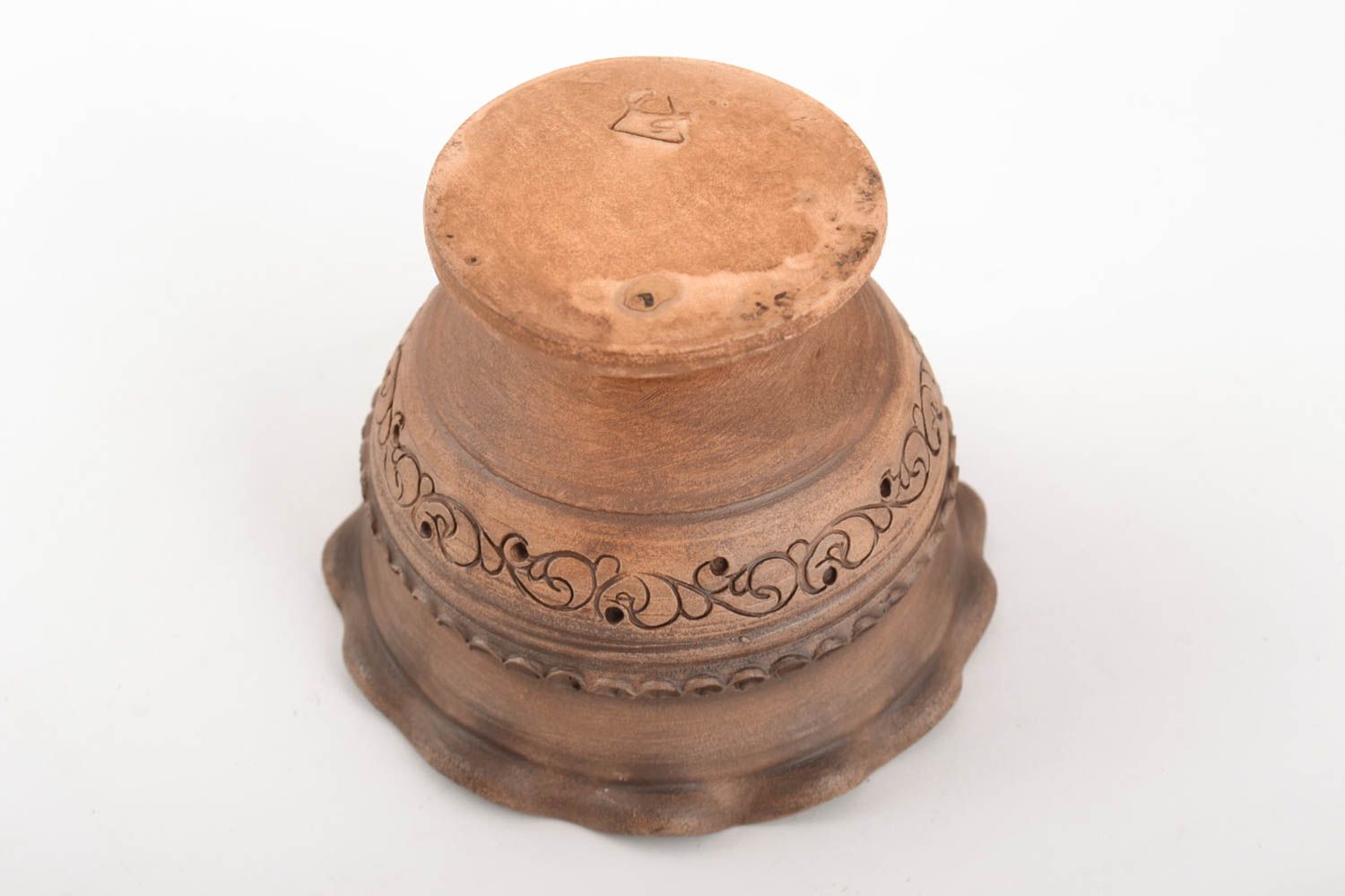 Coupe à glace en céramique faite main poterie originale 25 cl avec motif photo 4