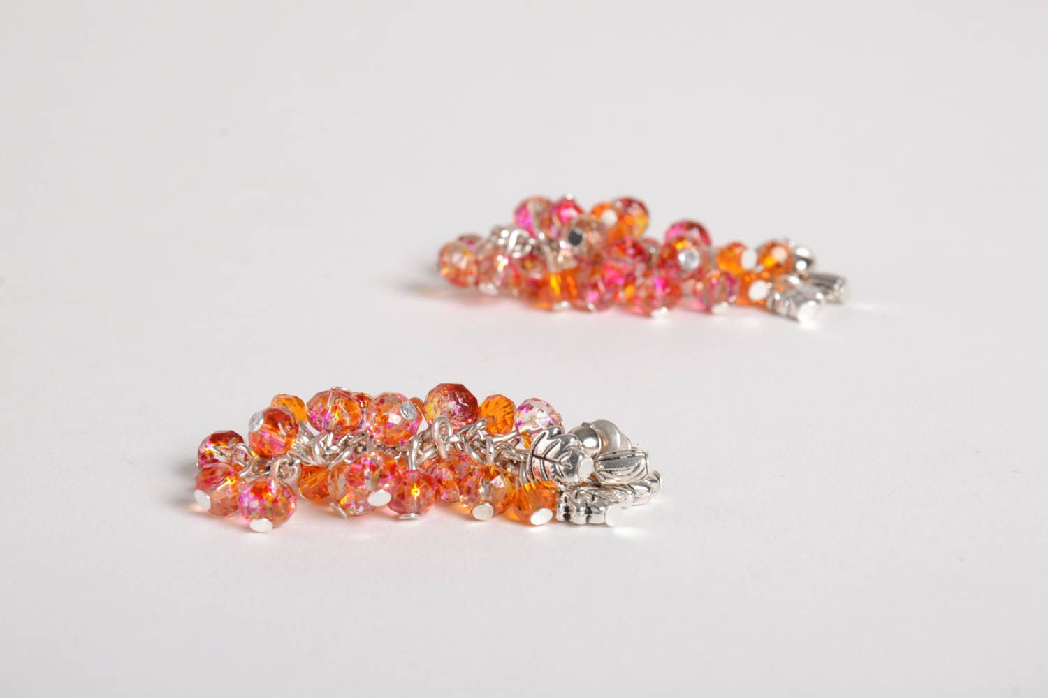 Bright handmade beaded earrings crystal earrings design costume jewelry photo 3